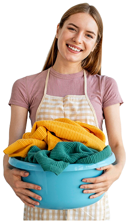 Person Holding Laundry